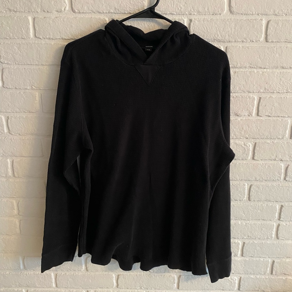 Vince Men's Black Hooded Sweater